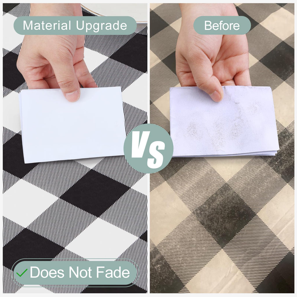 Round Waterproof Vinyl Table Cloth, Flannel Backed Tablecloth