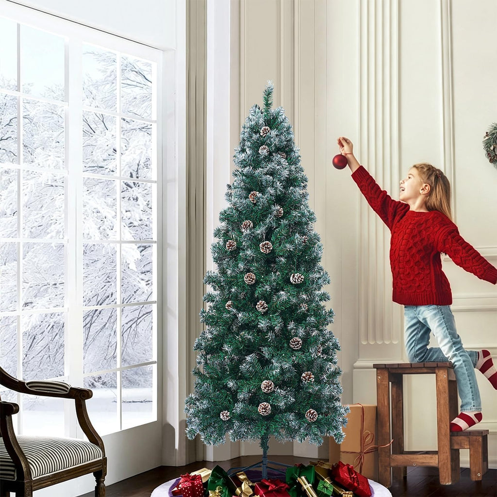 Pre-Lit Pencil Christmas Tree with 230 LED Smart RGB Lights