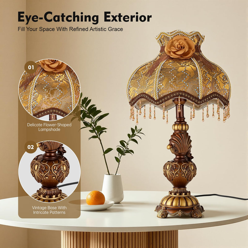 Table Lamp European Style Desk Bedside Reading Light Deco Bedroom Bedside Nightstand Reading Desk Light for Living