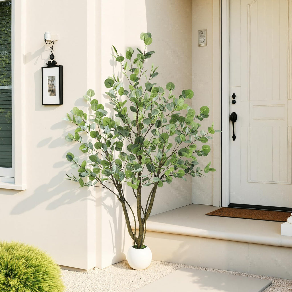 Artificial Eucalyptus Tree 5FT, Indoor Outdoor Faux Tree