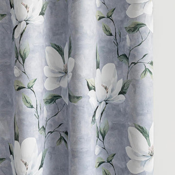 Floral 95% Blackout Curtains 84 Inches Long 2 Panels Set for Living Room - Thermal Insulated Black Out Flower Pattern