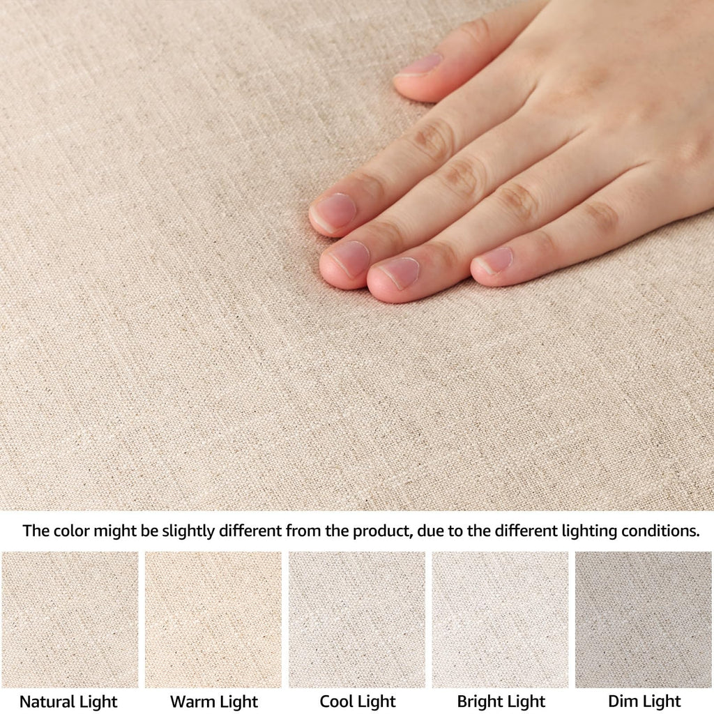 Linen Natural Beige Throw Pillow Covers 18X18 Set of 2
