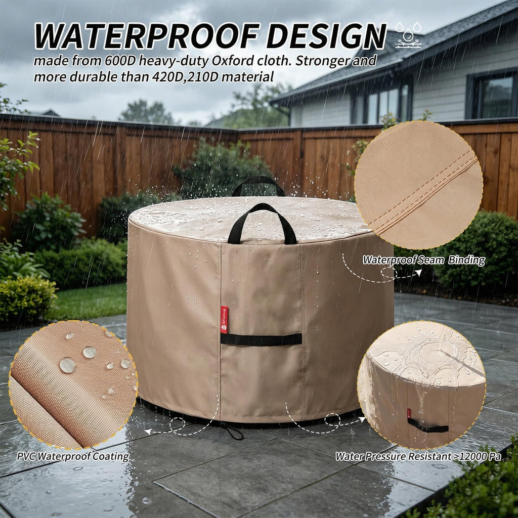 [2026 Upgraded] Fire Pit Cover Round for Bonfire 19.5"