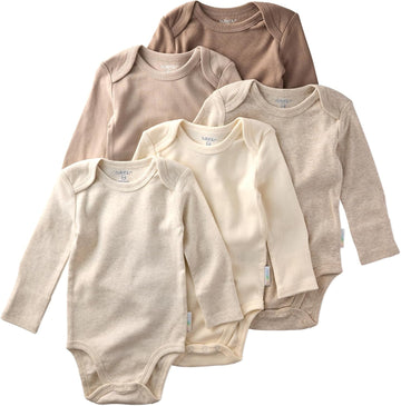 Blake Pack Long Sleeve Bodysuits 100% Organic Cotton, Unisex