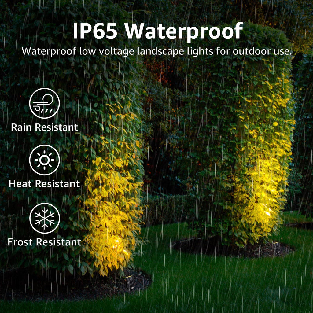 3W Low Voltage Landscape Lighting Spot Lights with Connectors 8Pack