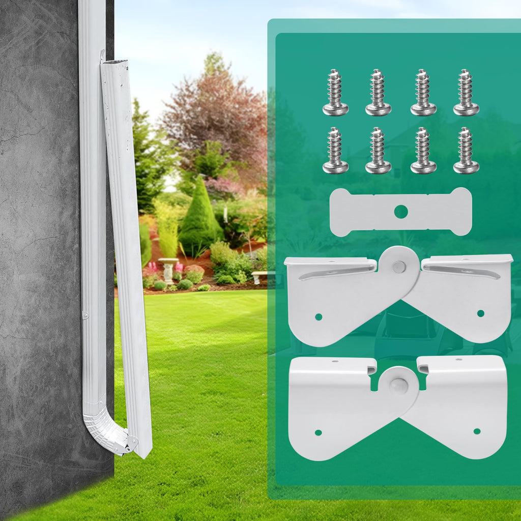 Gutter Downspout Flip-Up Hinge, Gutter Extension Hinge (2 Pack Downspout Hinge)
