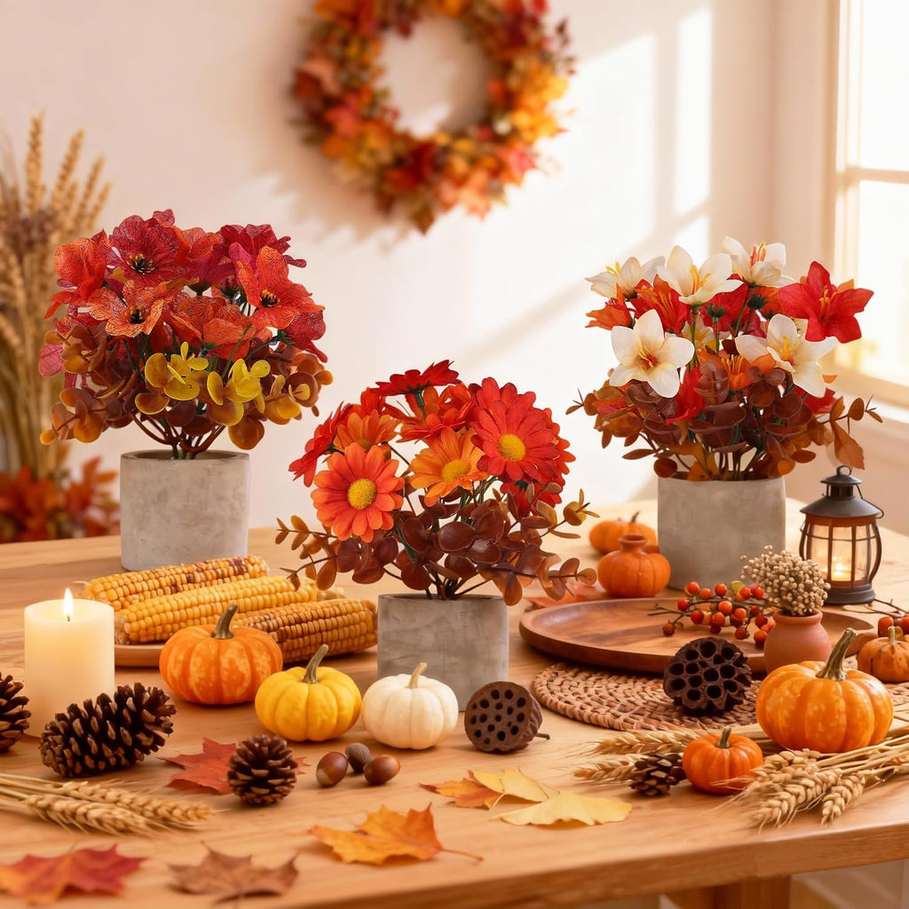 Fall Decor for Thanksgiving Autumn Home Fireplace Holiday Decor - Set of 3