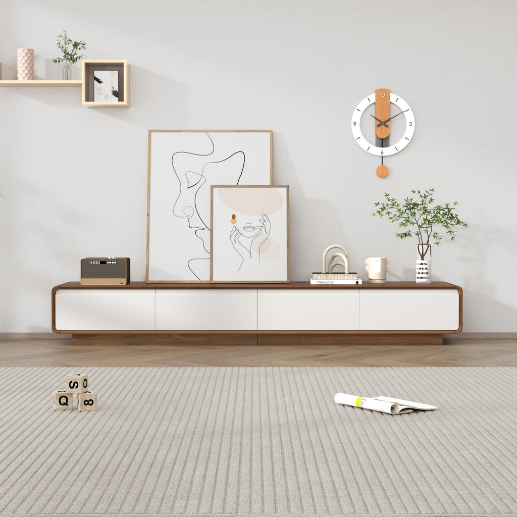 78.7" Minimalist Floating TV Stand for TVs up to 85 Inches, Modern Wall Mounted Media Console with 2 Drawers