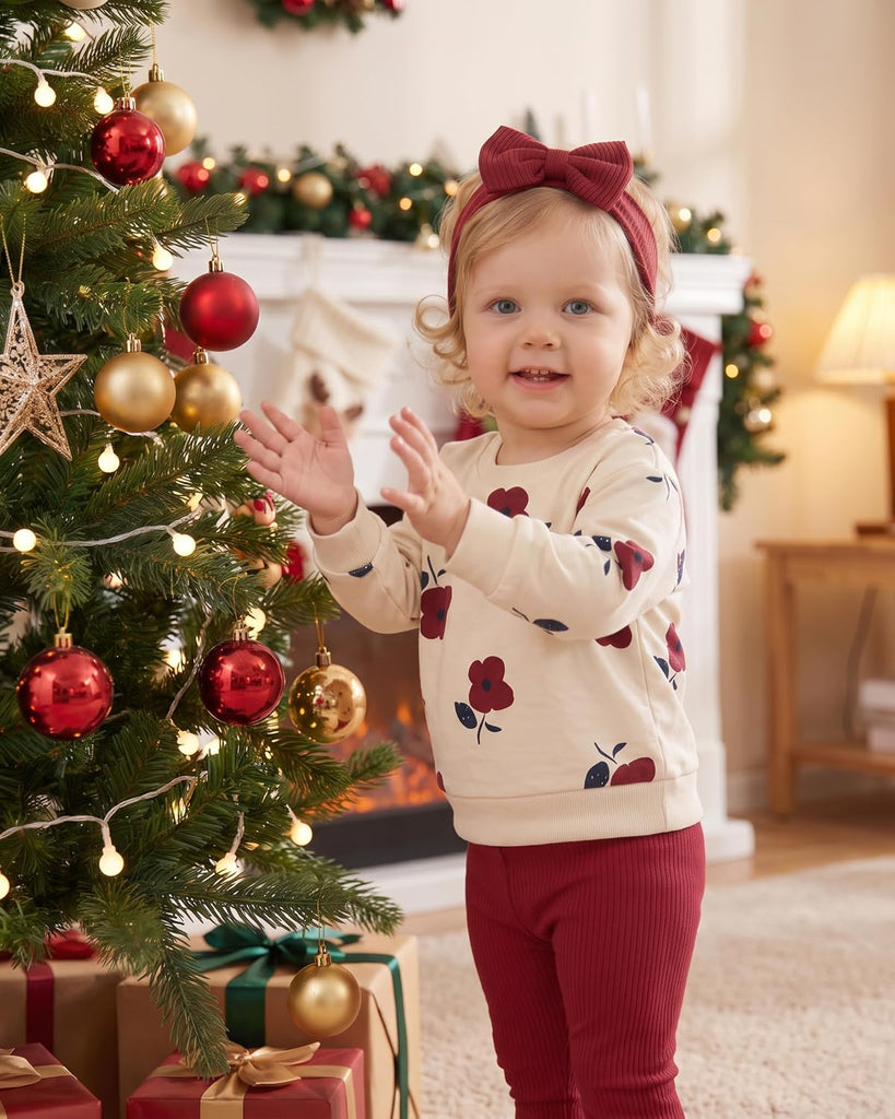Toddler Baby Girl Clothes Fall Winter Sweatshirt Pants Outfit 6M