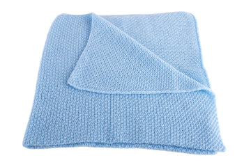 100% Cashmere Baby Blanket for Boys - Baby Blue