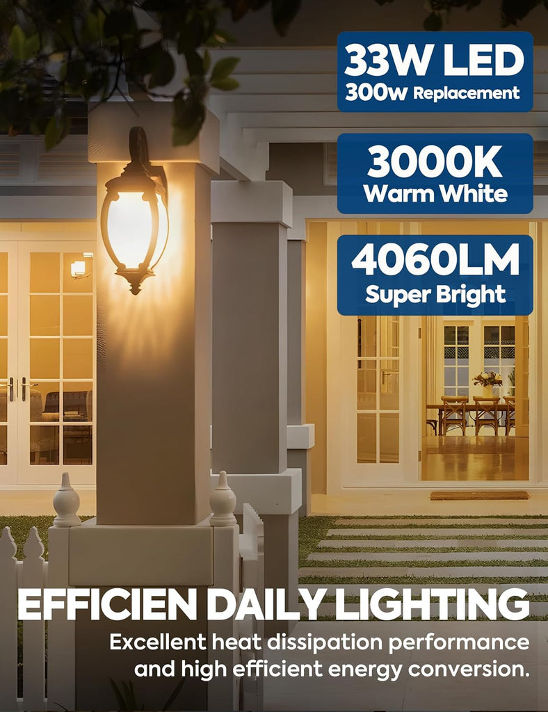 300W Equivalent Super Bright LED Light Bulbs, Warm White 3000K