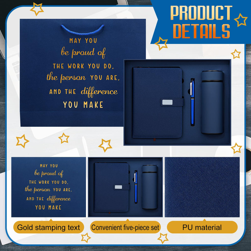 Blue Employees Appreciation Gift Set for Men Women