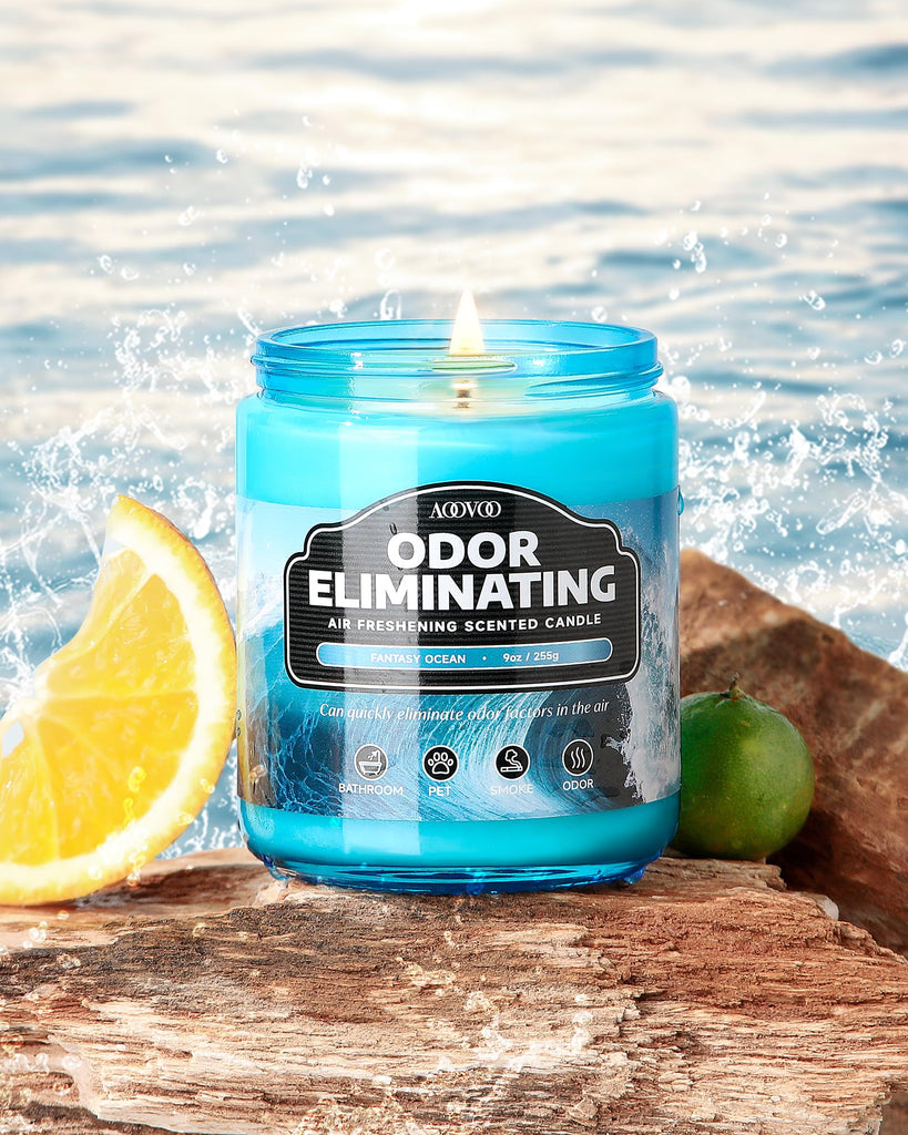 Fantasy Ocean Odor Eliminating Candle - 9 oz Soy Candles