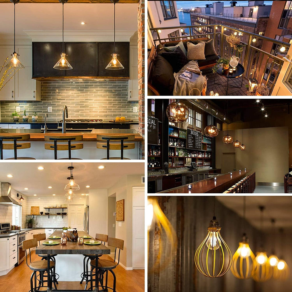 LED Tubular Bulb 4W,E26 Clear Edison Bulb,40W Equivalent 400 Lumens, Antique Edison Style LED Filament Light
