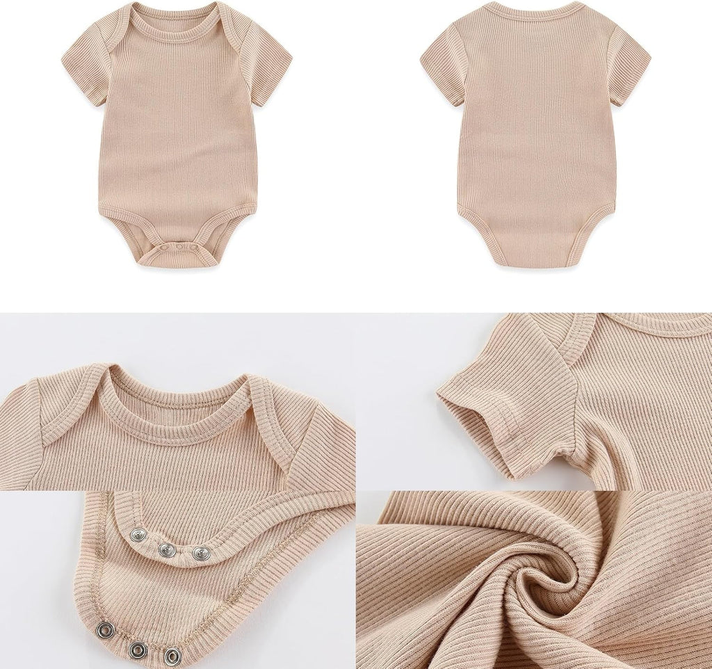 Baby Girls & Boys 5‐Pack Short Sleeve Bodysuits 0‐