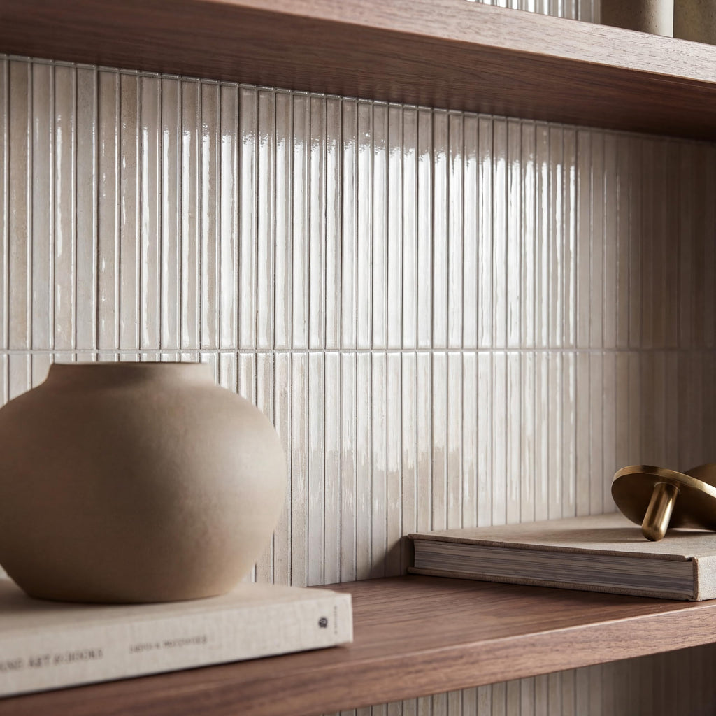 Porcelain Fluted Slat Wall Tile | Marino Cashmere Cream | 5" x 10"