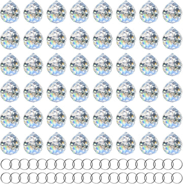 20mm Clear Crystal Ball Prism Sun Shine Catcher Rainbow Pendants Maker, Hanging Crystals Prisms for Windows