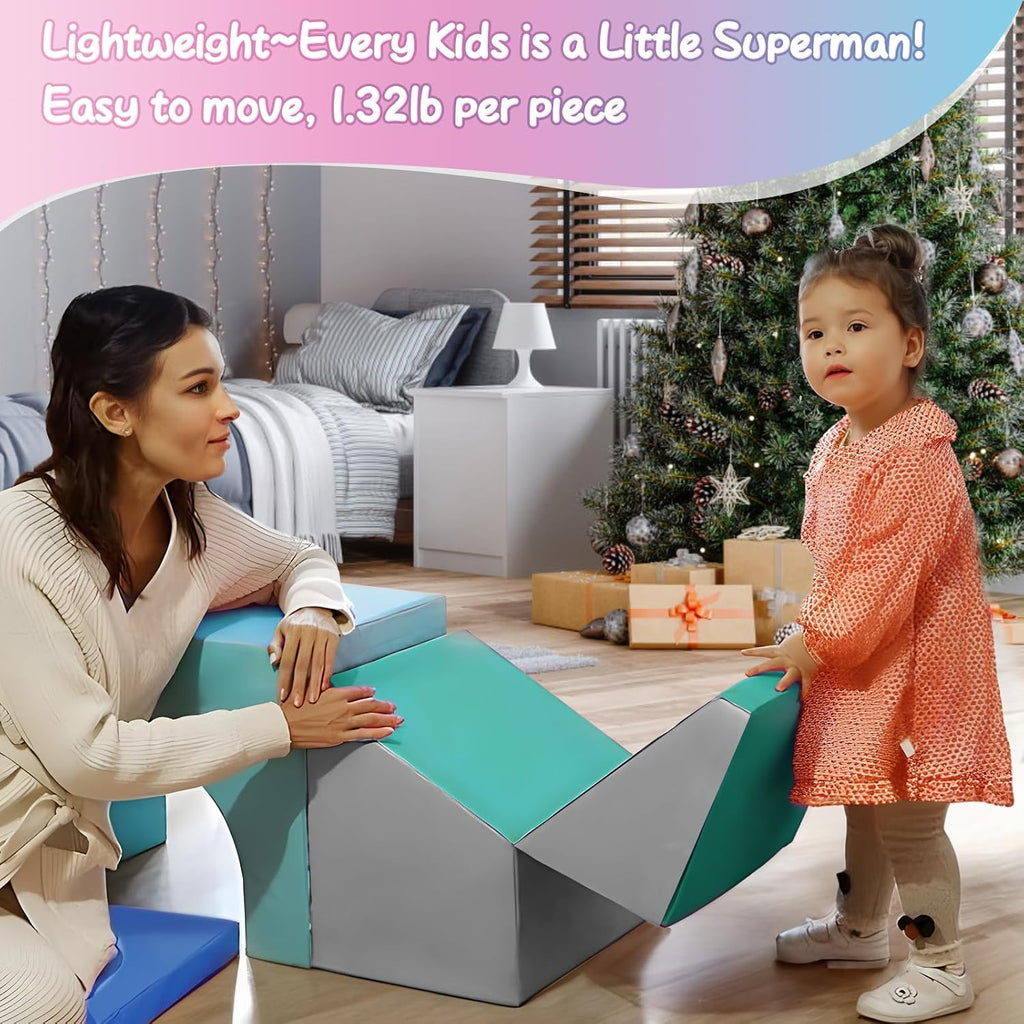 Foam Climbing Blocks for Toddlers - Soft Play Set for Toddlers 1- Climbing Toys - Baby Climbing Gym Foam