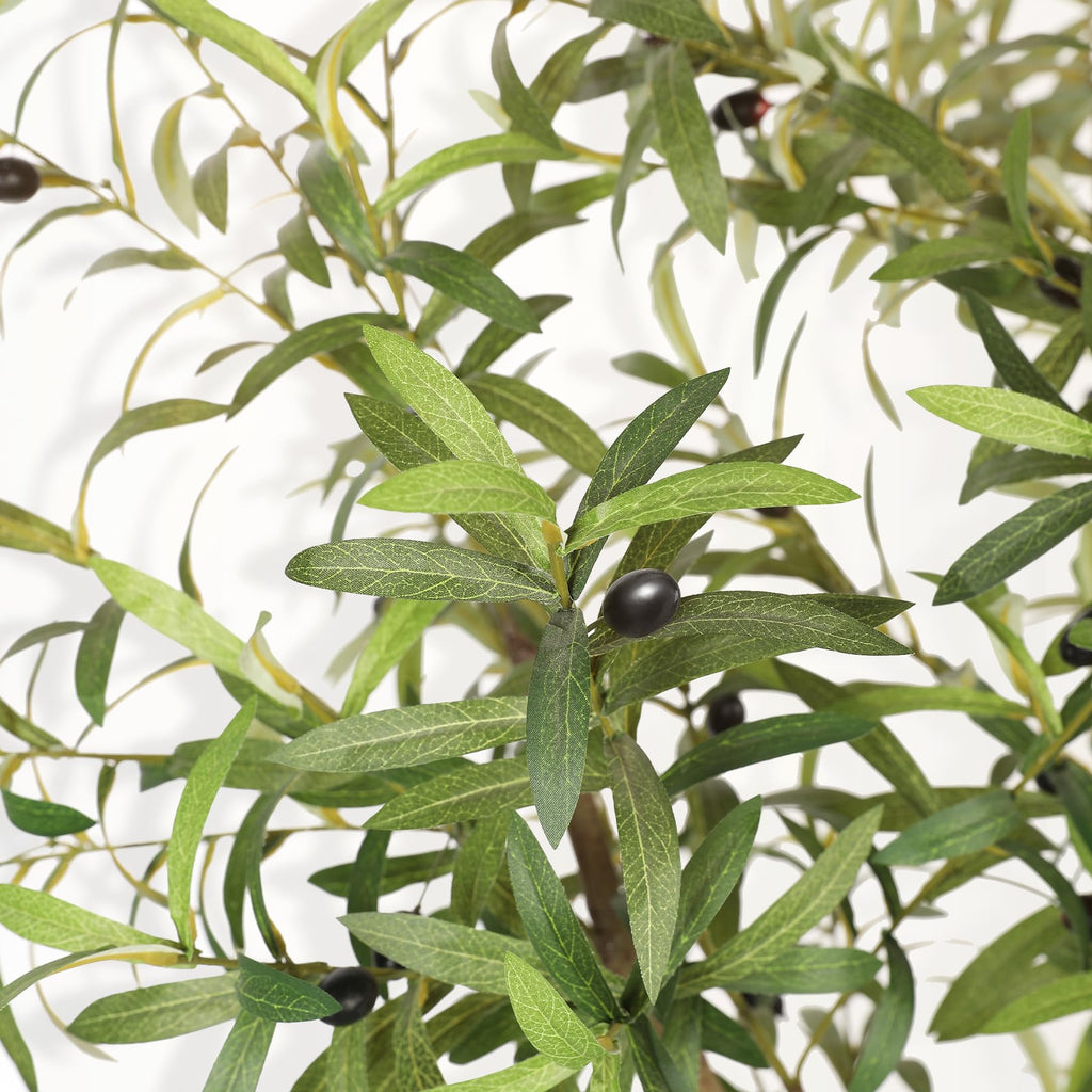 Faux Olive Tree 7ft with Thick Lifelike Branches, Realistic Leaves