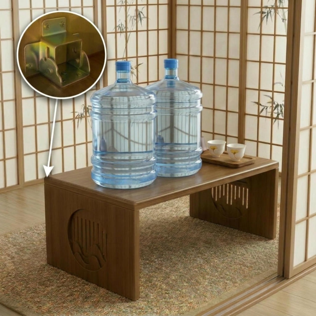 Japanese Floor Table, Bamboo Low Desk for Tea Meditation, Foldable No Assembly (Table (100cm))