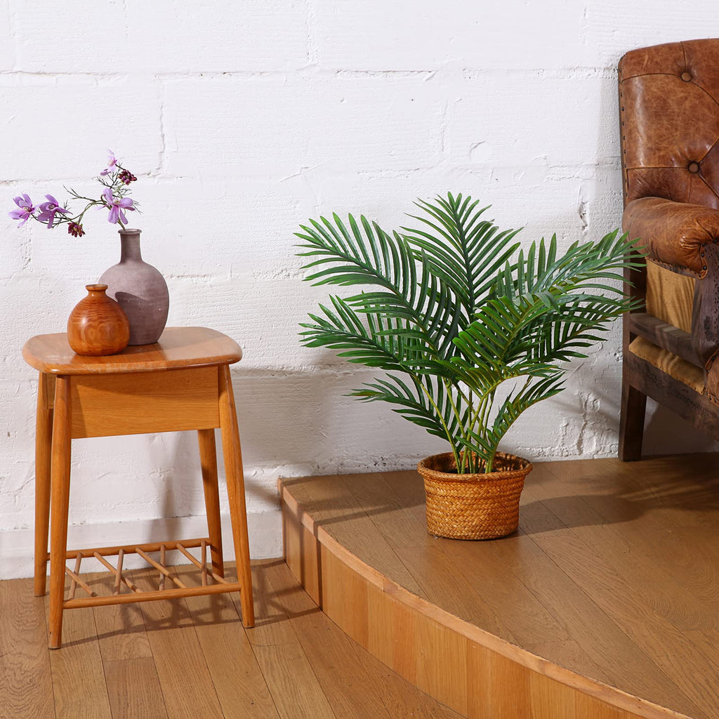 Fake Majesty Palm Plant 2Ft Artificial Plants Indoor with Basket