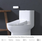 Heated Elongated Bidet Seat with Warm Water Wash, Air Dryer, Auto Open Lid, Slow-Close Function