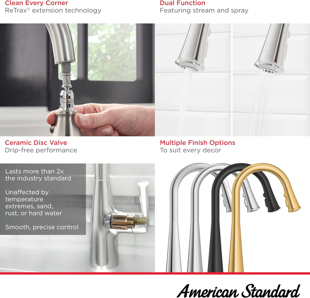 7441300.075 Southport Pull-Down Kitchen Faucet with Sprayer, 1.8 GPM, Kitchen Faucets with Pull Down Sprayer