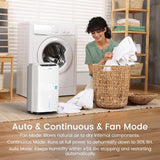 2000 Sq. Ft 34 Pints 2025 Most Efficient Energy Star Dehumidifier for Home and Basement with Auto or Manual Drainage