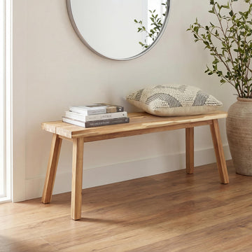 Solid Wood Bench, Bed Bench, Dining, Plant Stand - Wooden Bench Indoor (47 inches)