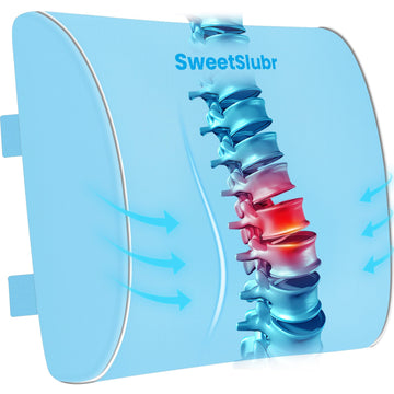 Lumbar Support Pillow Chair(Light Blue, XL)