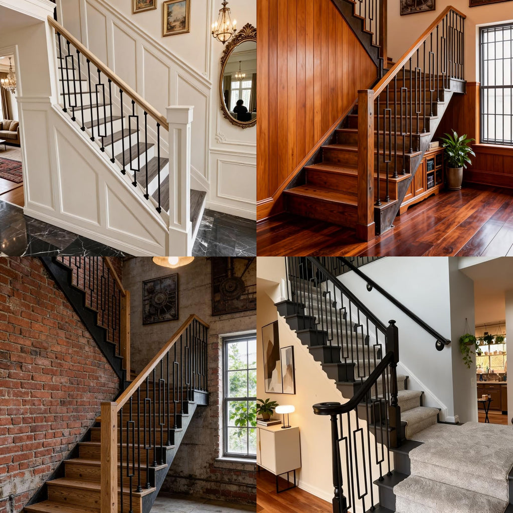 Balusters for Staircase Interior 32 Pack 44" x1/2" Wrought Iron
