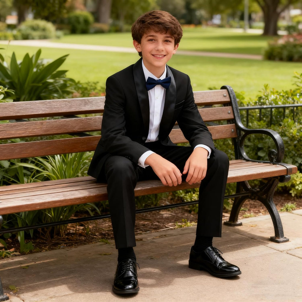 Boys Suit Slim Fit Piece Formal Set Tuxedo Blazer Jacket and Pants for Kids Prom Wedding Party