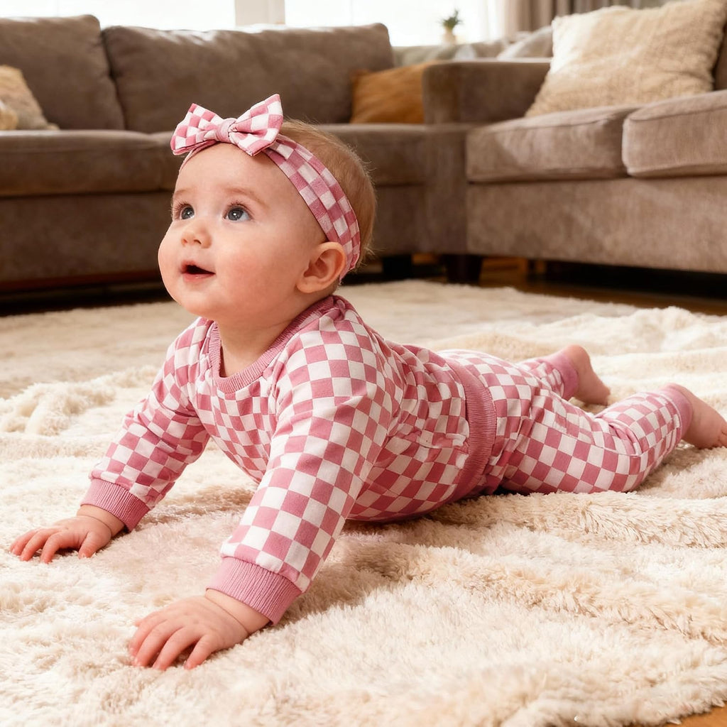 Infant Baby Girl Clothes Long Sleeve Loose Sweatshirts Pockets Pants Headband Outfits Fall Winter Spring Gift