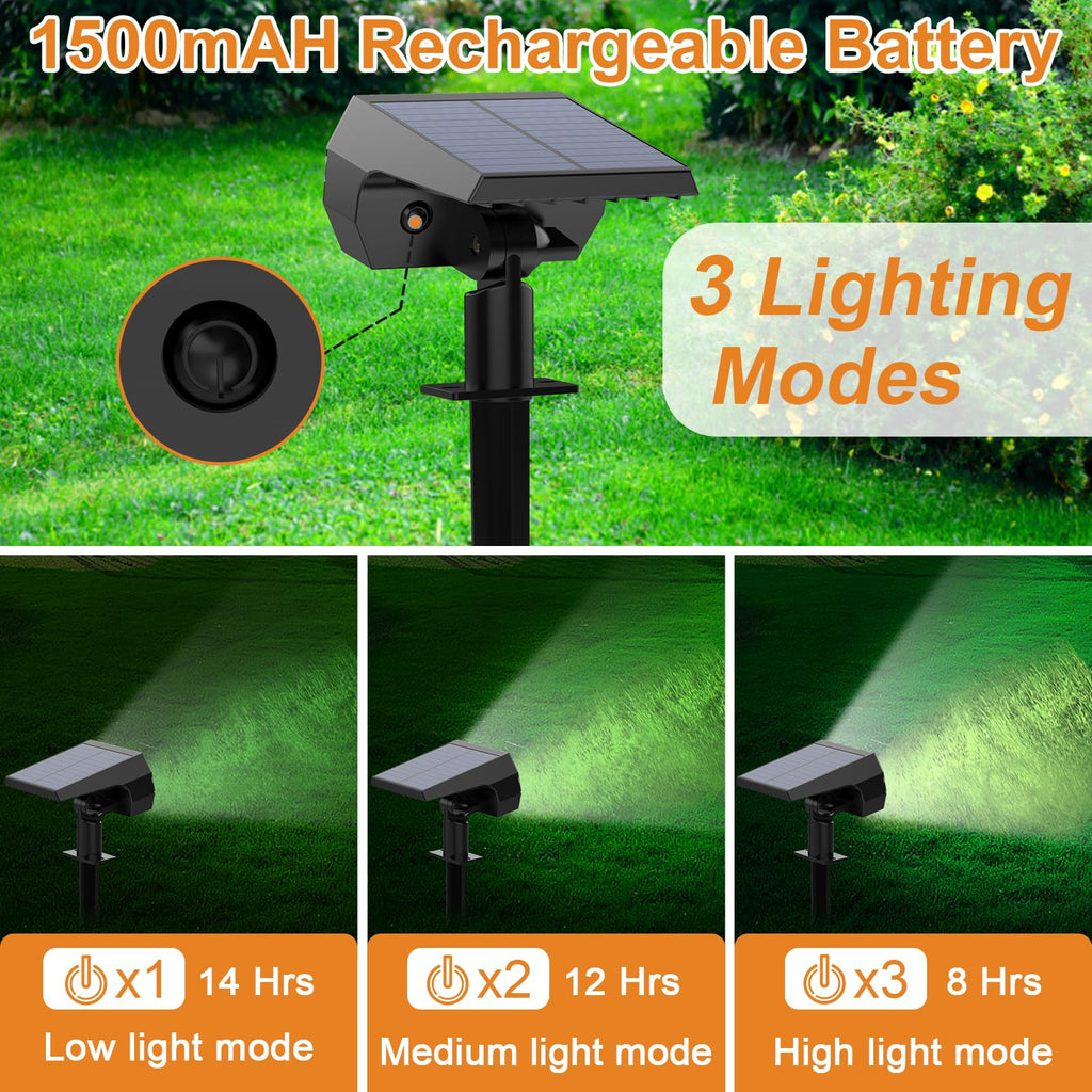 Solar Lights Outdoor, IP68 Waterproof, 65 LED, Cool White, 10 Pack