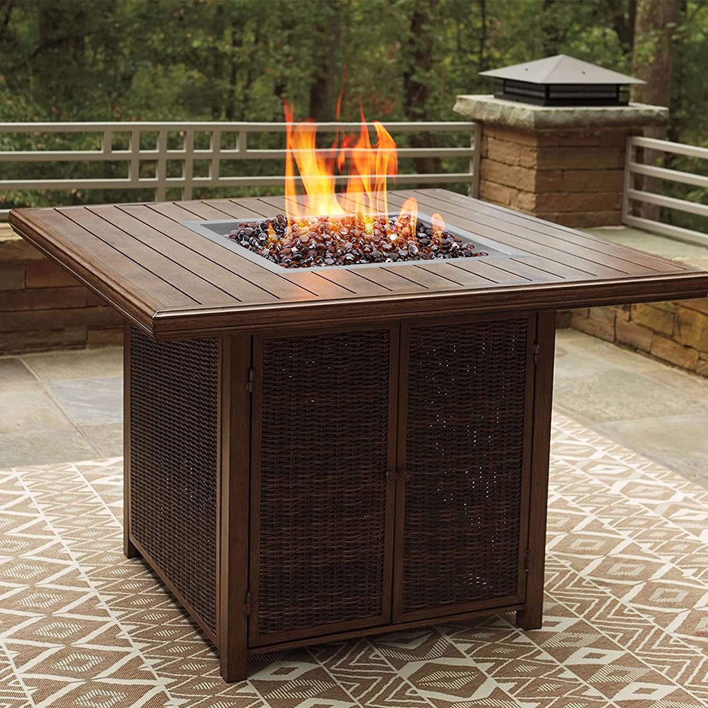 24" Square Fire Pit Burner Ring for Natural Gas/Propane Fireplace