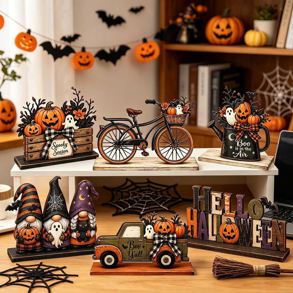Halloween Decor Indoor, Halloween Table Decorations Indoor - Set of 6