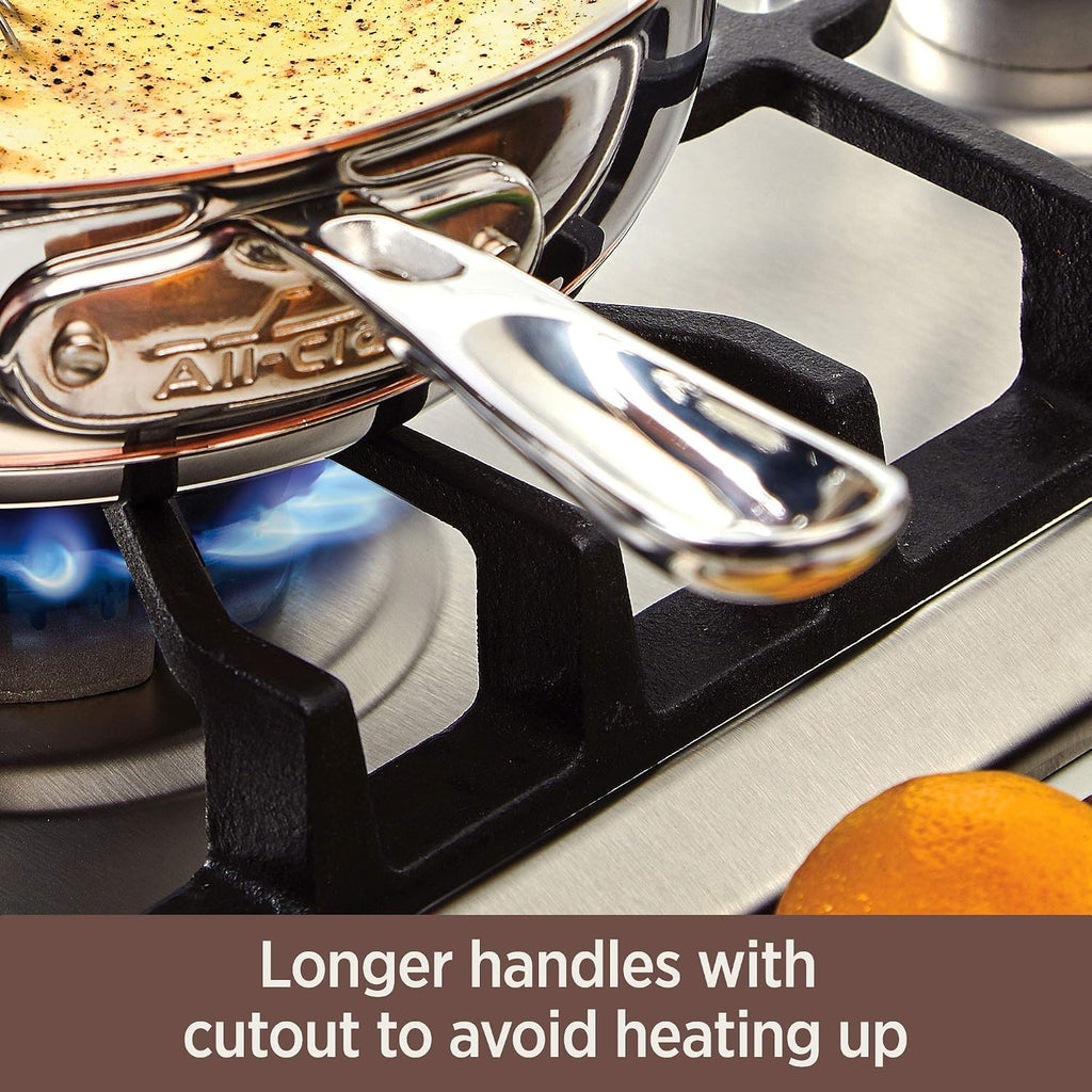 Copper Core 5-Ply Stainless Steel Cookware Set 10 Piece Induction Oven Broiler Safe 600F Pots and Pans Silver