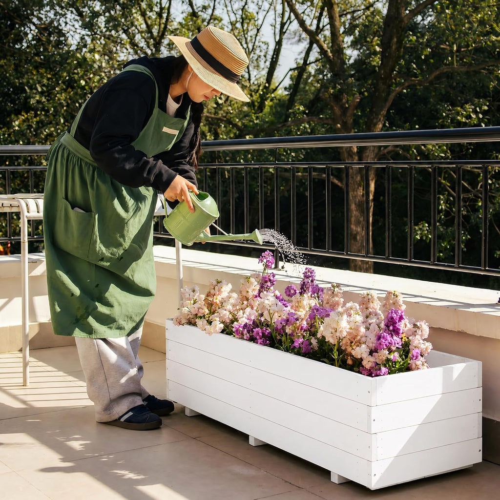 Fir Wood Raised Garden Bed Rectangular Planter for Outdoor Tomato Planter | For Herbs & Flowers Garden Includes