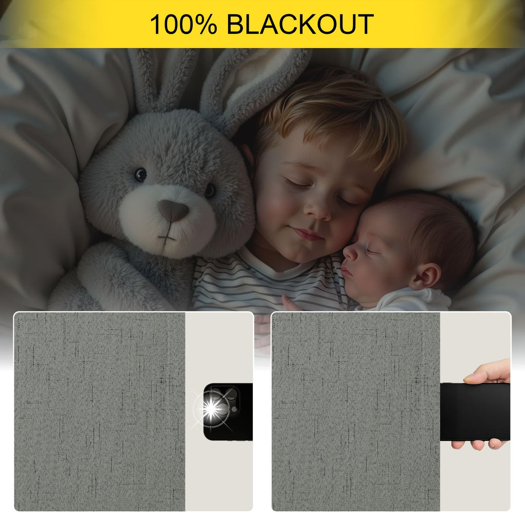 Dark Grey Thermal Curtains 54 Inch Length Thick Linen Textured Dining Room Darkening Blackout Insulated Insulating