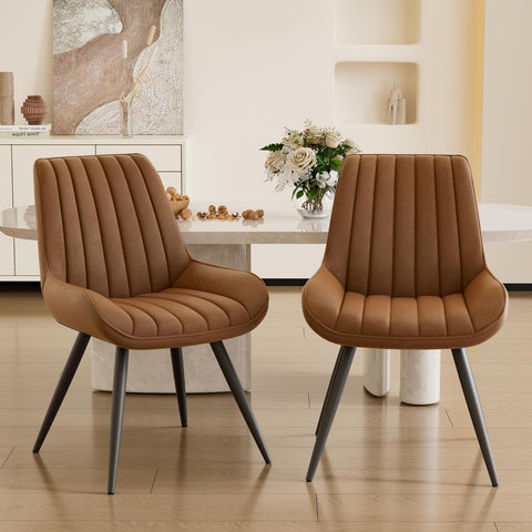 Dining Chairs Set of 2, Mid Century Modern Kitchen Chairs with Soft Cushion