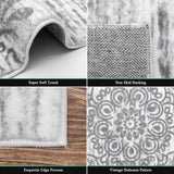 Hallway Runner Rug 2'x10' Washable Vintage Distressed Area Rugs Non Slip Laundry Rug Runner Boho Flo