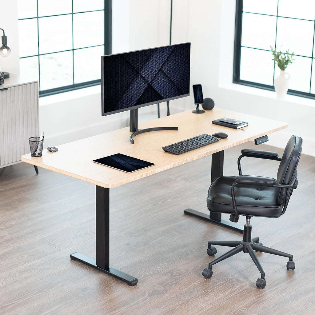 Heavy Duty Dual Motor Electric Sit Stand Desk Frame, 220 lbs Capacity up to 77" x 43" Tops, Memory Controller Height