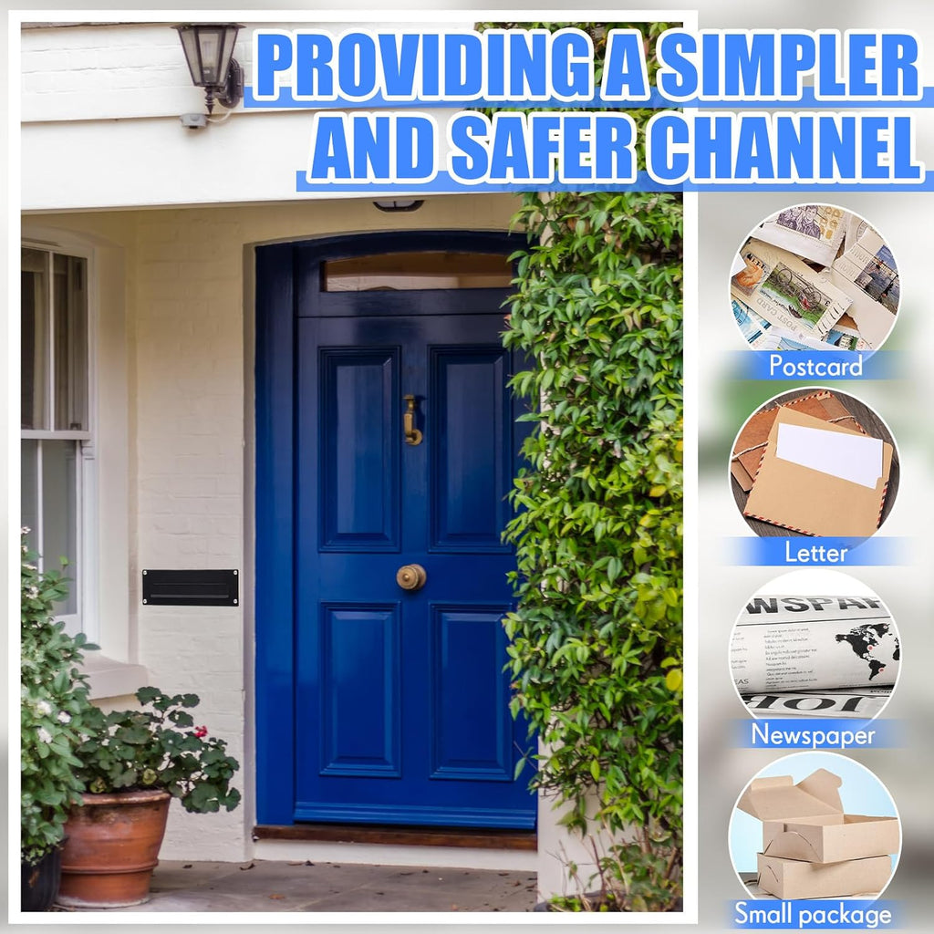 Through the Wall Locking Mailbox 17" x 13" x 7" Large Wall Mount Mail Box Heavy Duty Parcel Letter Box House Locking
