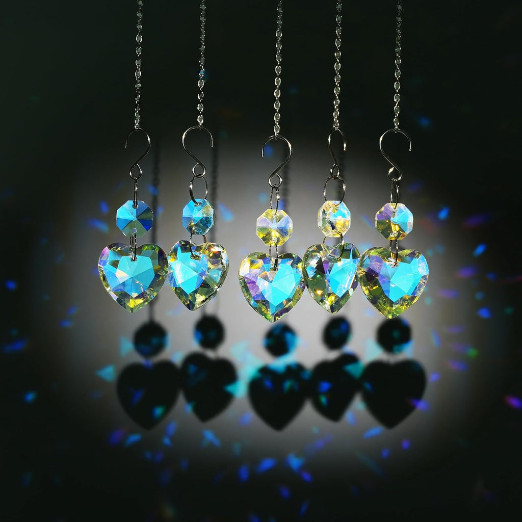 10pcs Suncatcher Prisms, Crystal Pendant Hanging Chandelier Beads for Decor - Crystal Suncatcher Prisms