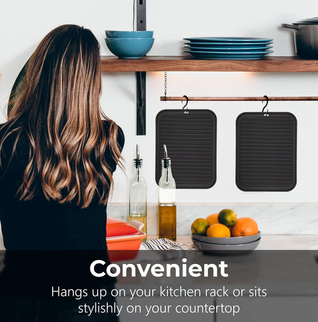 Silicone Trivets for Hot Dishes, Pots, Pans (4 Pack) - Heat-Resistant Pot Holders Countertop Mats - Silicone Trivet - Set of 4