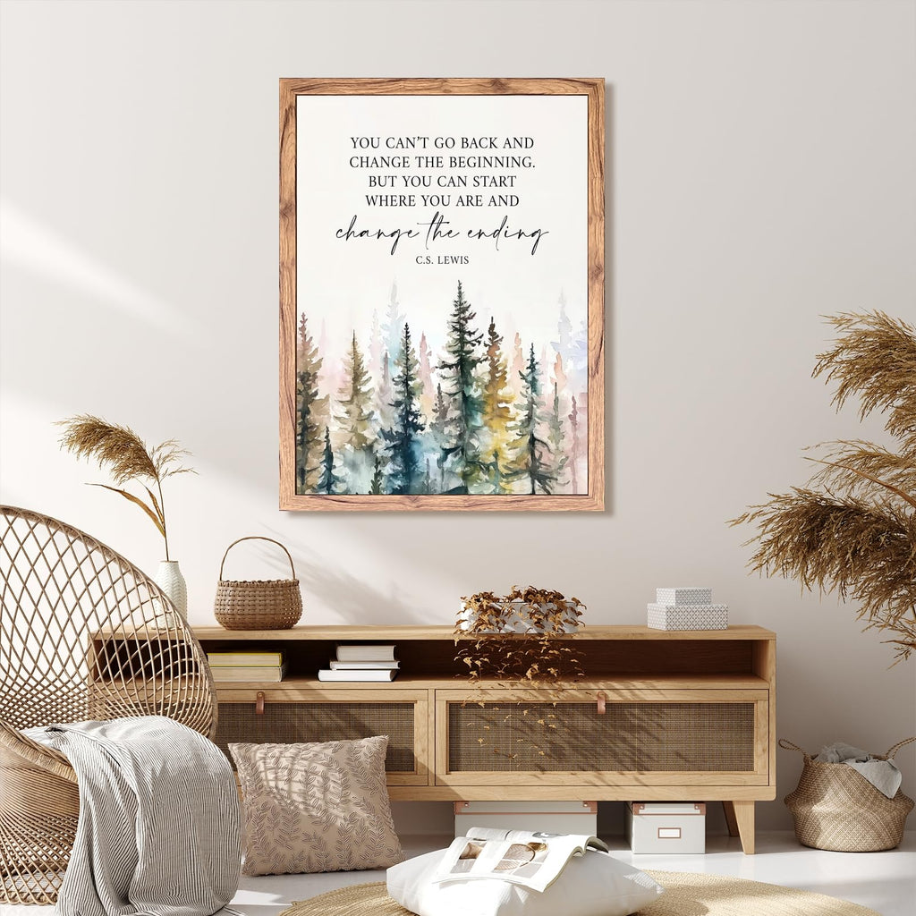 Motivational Office Wall Decor CS Lewis Quote Inspirational Wall Art Positive Affirmations Canvas Prints Encouraging