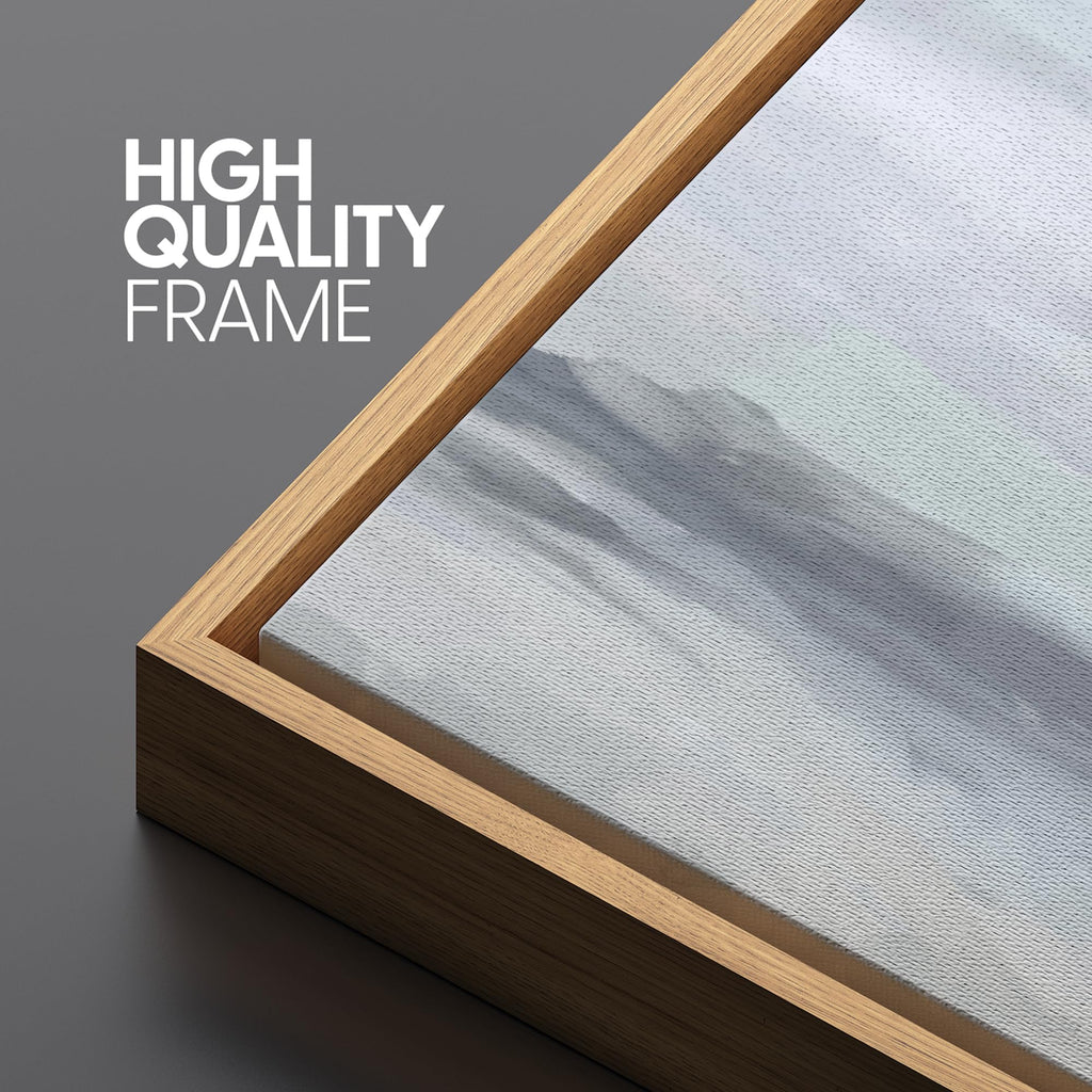 Large Framed Canvas Print Wall Art Soft Abstract Seascape Minimalist Calm Ocean Landscape Illustrations Modern Art