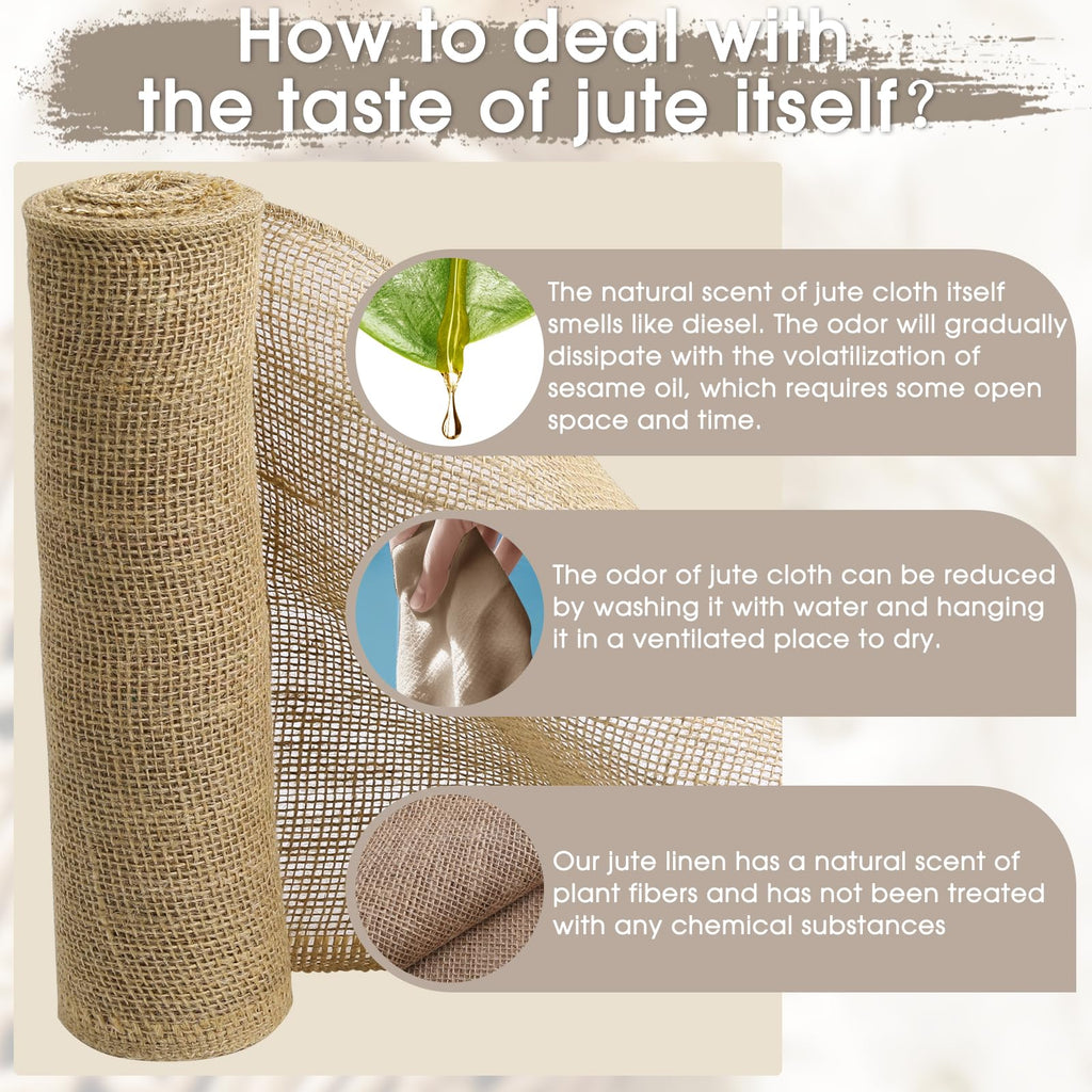 Burlap Fabric Roll - Garden Burlap Fabric Roll Natural Jute Outdoor Fabric Burlap Weed Barrier Trees Trunk Wrap for