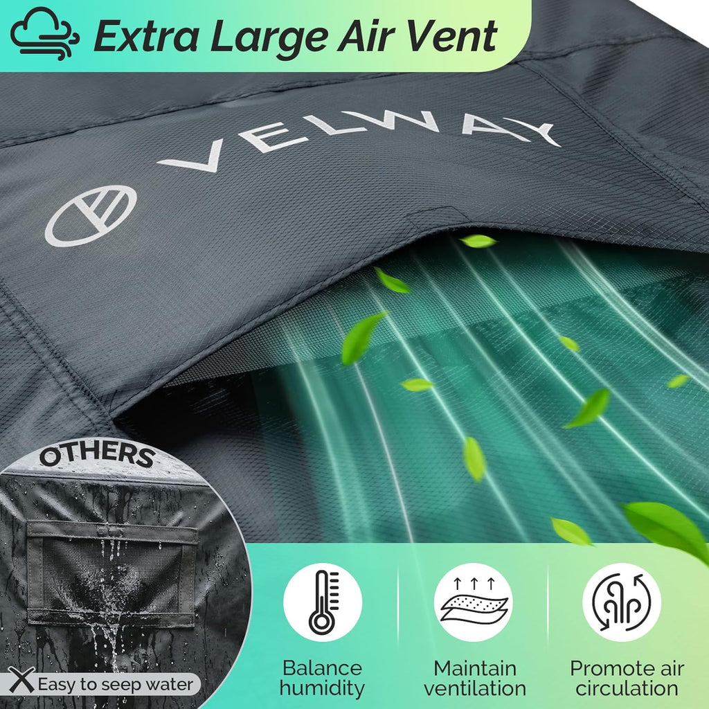 Patio Furniture Cover Waterproof - 420D Heavy Duty Outdoor Furniture Cover with Buckles & Air Vent, Windproof Patio