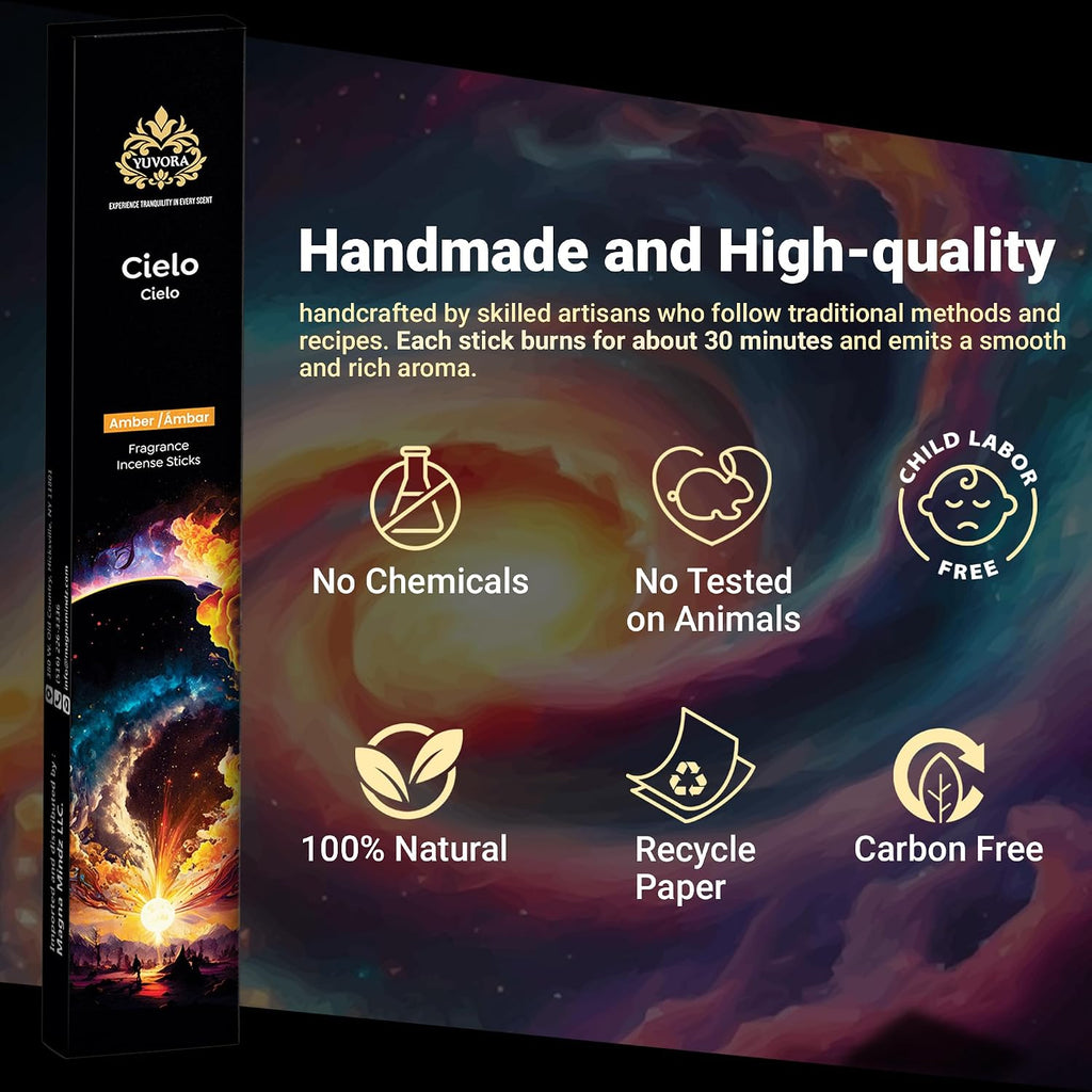 Aromatic Incense Sticks Gift Set - 120 Natural & Non-Toxic Incense Sticks | 6 Soothing Scents | Home, Meditation - Set of 120